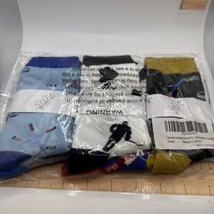 Hockey Printed Socks Youth Boys Or Girls 8-12 Yrs - 6 Pair